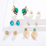 Shein- Fashion Jewellery Set Of 6 Multi Shape Earrings