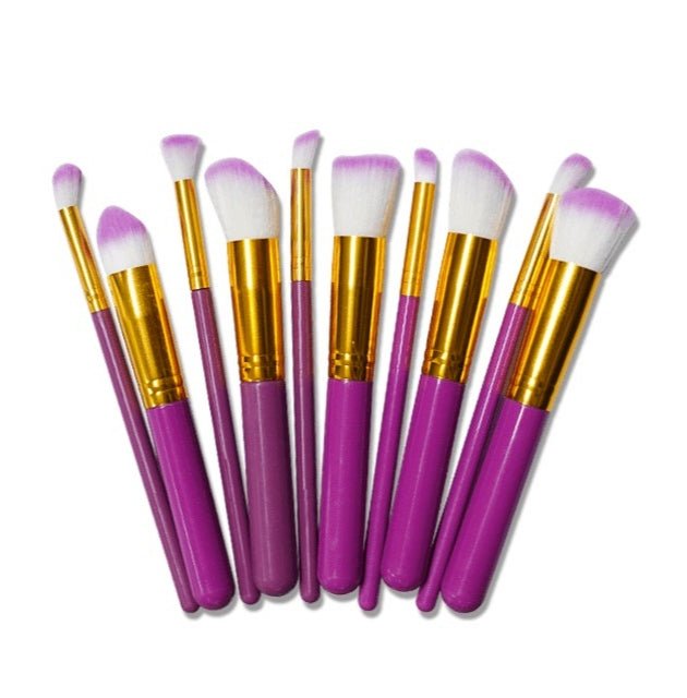 The Original Brush 10 Pcs Make up Brushes Set Purple – Bagallery