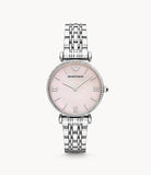 Emporio Armani- Women’s Quartz Stainless Steel Pink Dial 32mm Watch AR1779