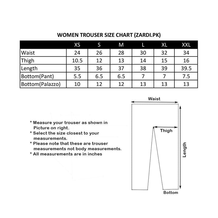 Zardi- Plain Trouser Pant - Cotton - Off-White - ZT116