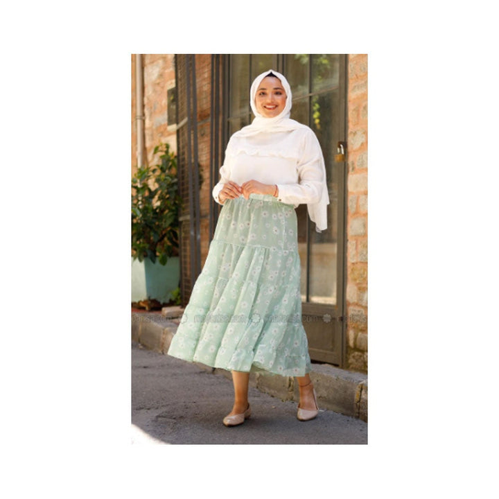 Modanisa- In Style Mint - Skirt