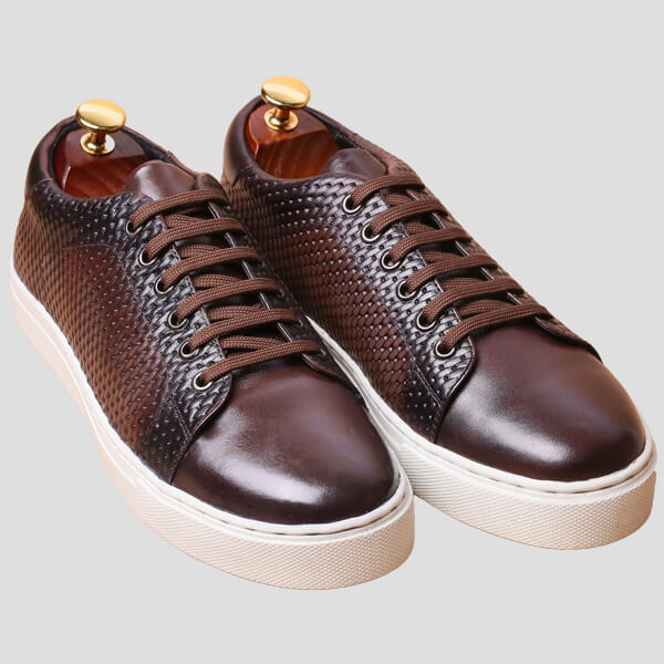 Monoboss- Luxury Pattern Brunette Sneakers