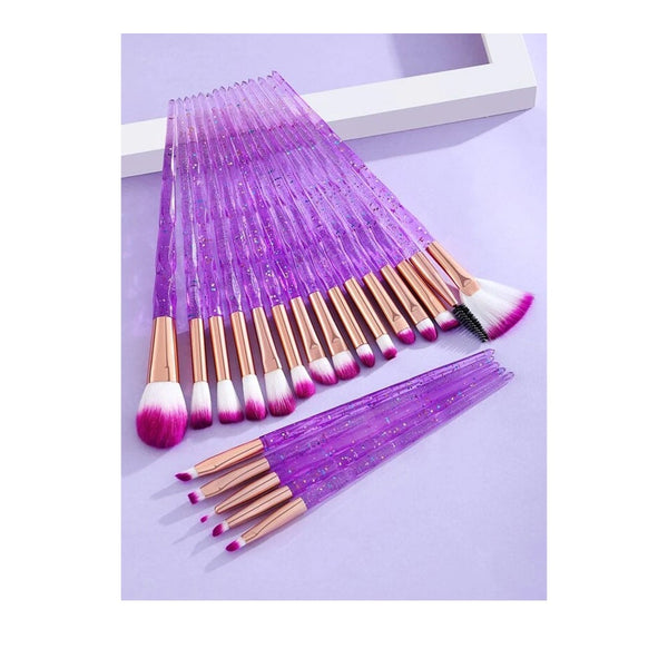 Shein- 20pcs Glitter Makeup Brush Set