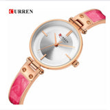 Curren-  Lady Japan Quartz Waterproof Wrist Watch - 9058 - Rose Pink