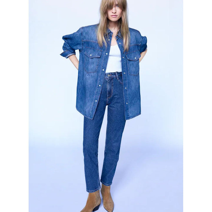 Zara- Z1975 Mom Jeans- Indigo