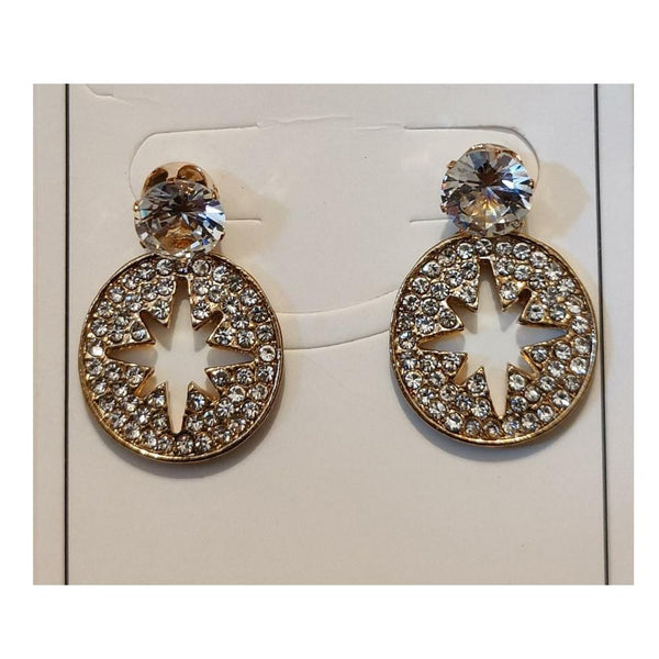 Ayzel- Diamond Stuuded EarRIngs - Golden