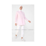 Modanisa Clothing- Refka Pink - Point Collar - Cotton - Blouses