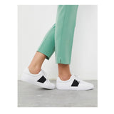 Asos Design- Dime lace up trainers in white/black