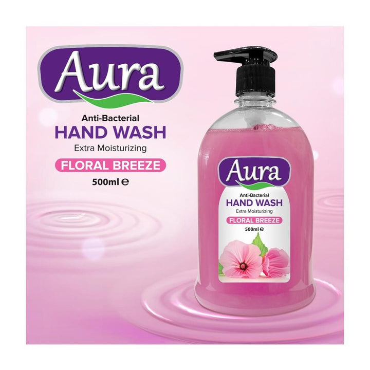 Aura- Hand Wash Floral Breeze Pink 500ml