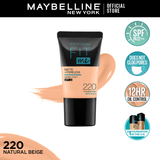 Maybelline New York- Fit Me Liquid Foundation Matte & Poreless, 220 Natural Beige 18 ml