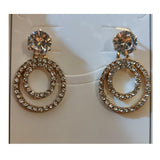 Ayzel- Golden Ring Diamond Studded EarRings