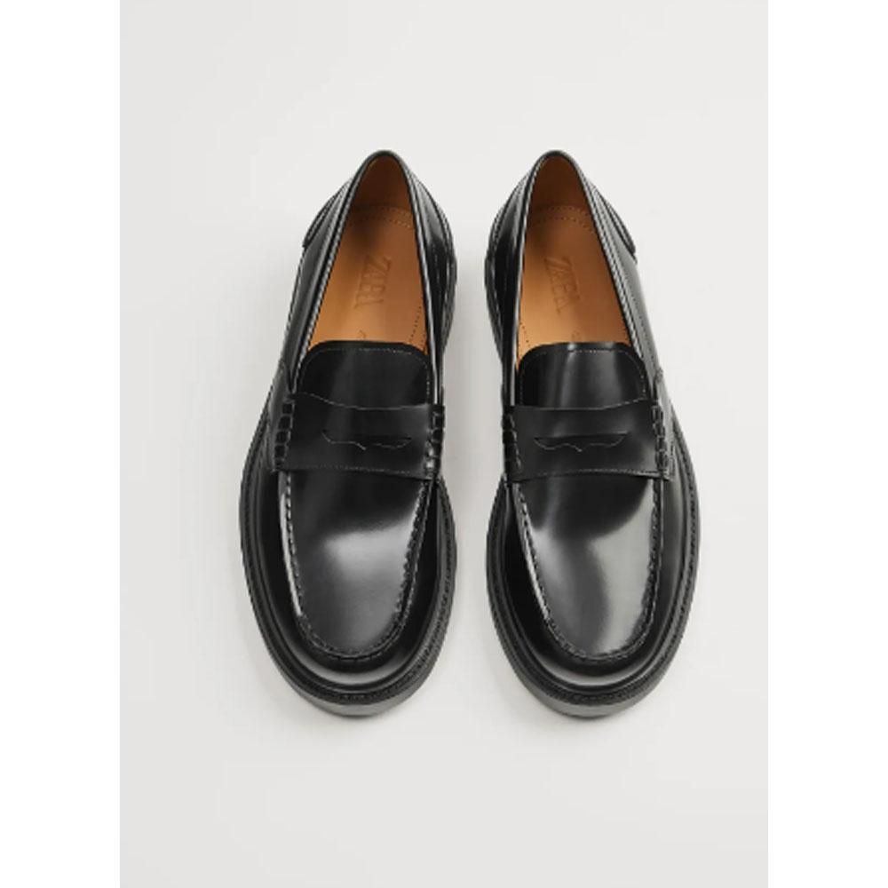 Zara Leather Loafers Bagallery