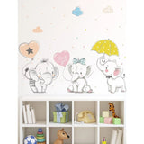 Shein - Kids Elephant Print Wall Sticker