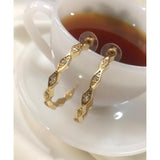 House Of Jewels- Zigzag  Gold  Hoops