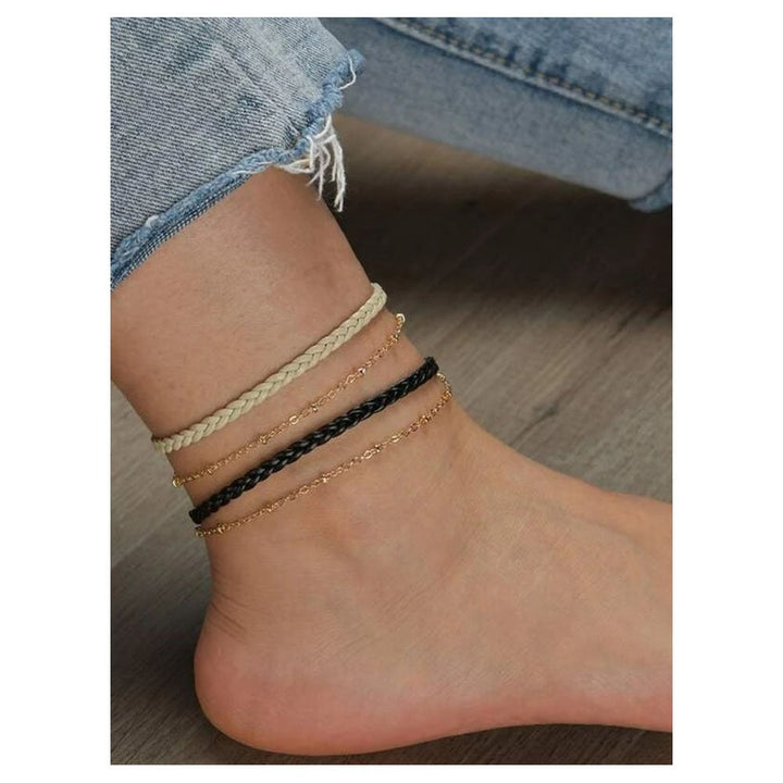 Shein- 2pcs Layered Anklet