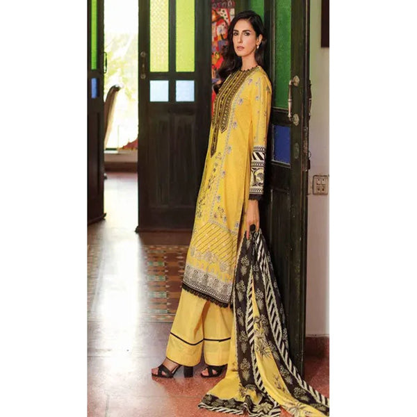 Gul Ahmed- 3PC Digital Printed Lawn Unstitched Embroidered Suit CL-22083