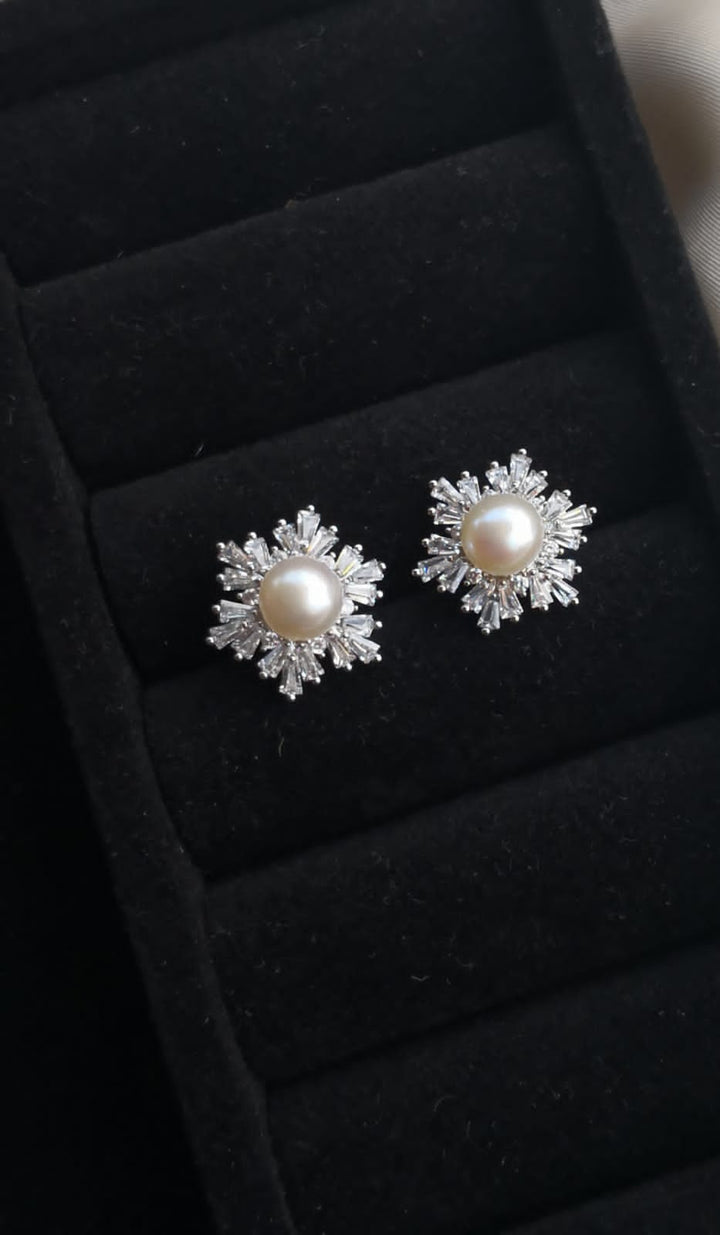 Semora Jewellery- White Pearl Earrings