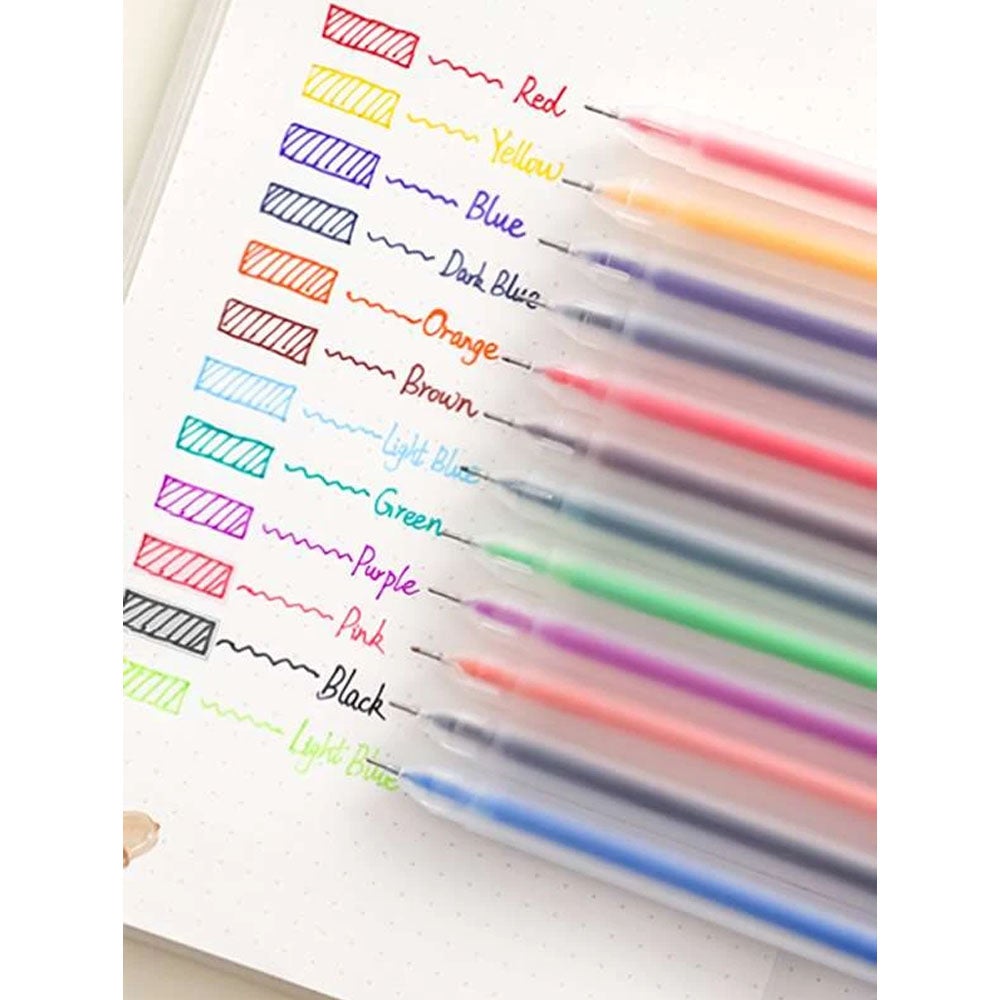 Shein 12 Pcs Mixed Color Gel Pen Bagallery