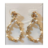 Ayzel- Pearl & Diamond Studded EarRings - Golden