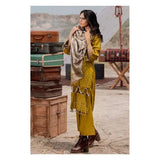 Gul Ahmed- 3PC Unstitched Corduroy Suit with Printed Cotton Net Dupatta CD-12006 A
