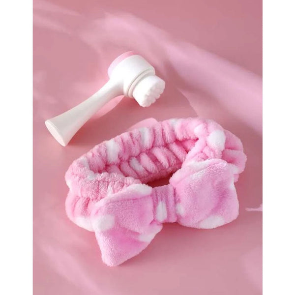 Shein- 1pc Facial Cleansing Brush & 1pc Headband