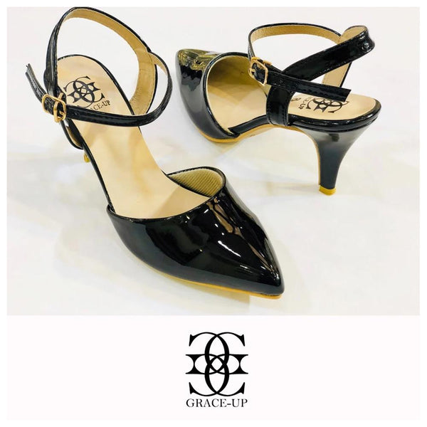 Grace Up- Shoes- Black- 0469