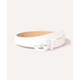 Romwe- Simple Buckle Belt- White