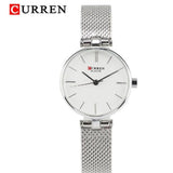 Curren-Stainless Steel Mesh Strap Wristwatch For Women -9038- Chain