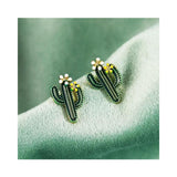 Pink Panda- Cactus Studs