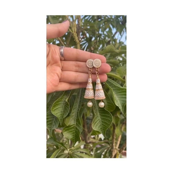 Bijouterie- Vintage Pearl Indian Jhumki