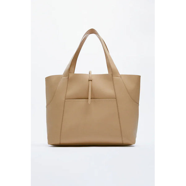 Zara- TOTE BAG- Beige