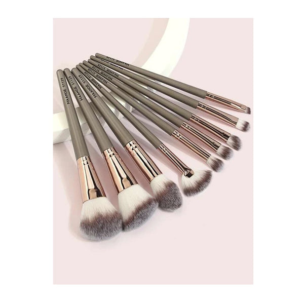 Shein- 9pcs Duo-fiber Makeup Brush Set