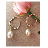 Romwe- Faux Pearl Drop Earrings