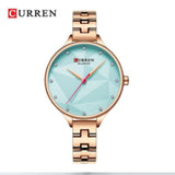Curren- Japan Quartz Creative Design Wristwatch - 9047- Rose Blue
