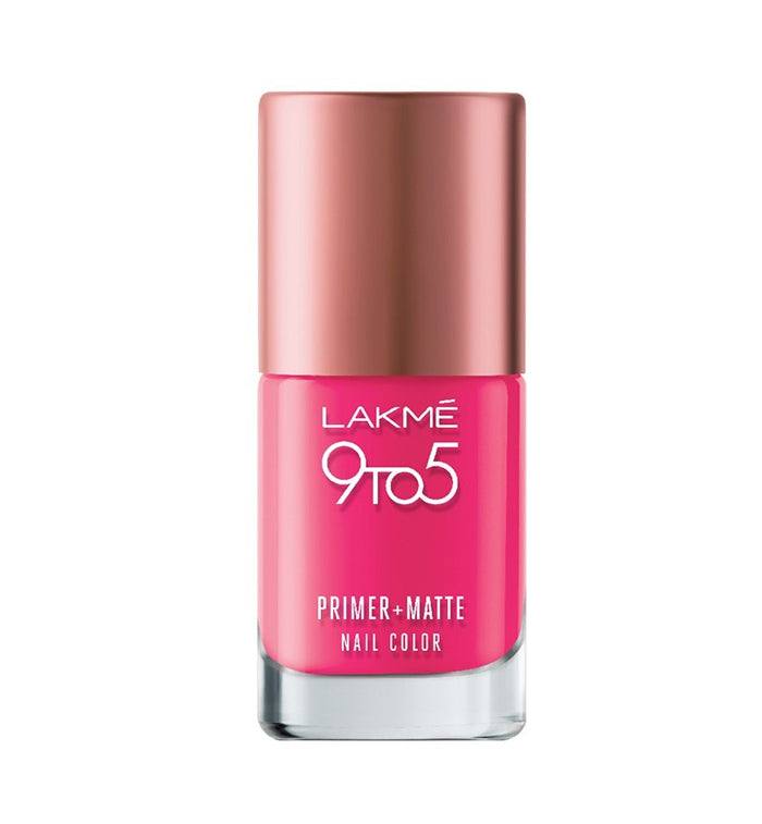 Lakme- 9 To 5 Primer + Matte Nails Fuchsia Matte, 9Ml (10069) by Brands Unlimited PVT priced at #price# | Bagallery Deals