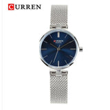 Curren-Stainless Steel Mesh Strap Wristwatch For Women- 9038