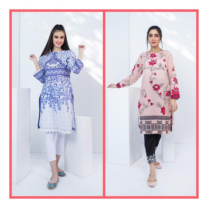 Keshia- Stitched Printed Kurti Bundle 14