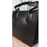 Shein- Leather Simple Black Bag