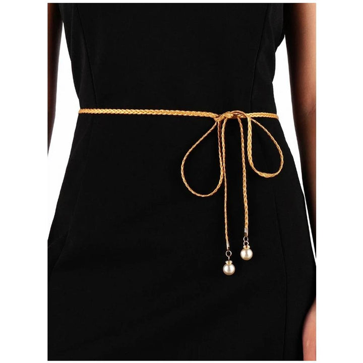 Shein- Faux Pearl Charm Rope Belt