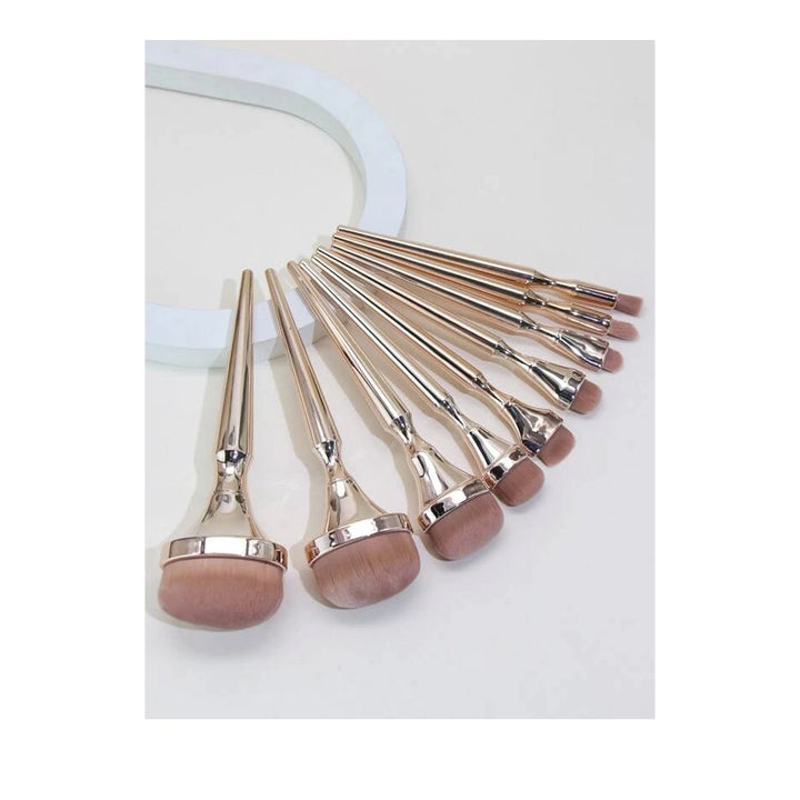 Shein- 9pcs Metallic Makeup Brush Set