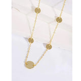 Shein- 18K Gold Plated Disc Decor Necklace