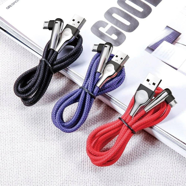 Baseus- Sharp-bird Mobile Game Cable USB - Elbow Cable USB / micro USB (double sided) with Nylon Braid - 2 meter