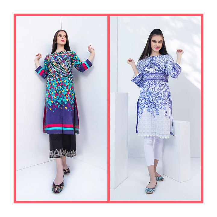 Keshia- Stitched Printed Kurti Bundle 05