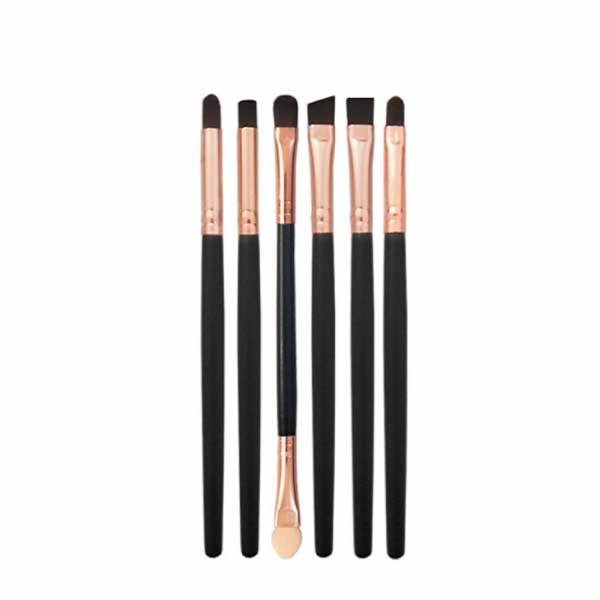 The original 6 Pc Eye Brush Set Black/Golden