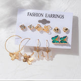 Shein- Fashion Jewellery 6 Pairs Earrings Set For Women