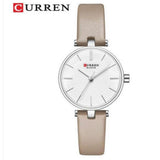 Curren-Simple Fashion Quartz Wristwatch Leather Strap Watch -9038
