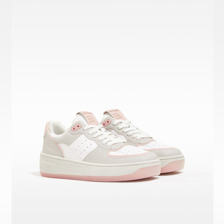 Bershka- Contrast perforated trainers.