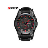Curren- 8225 Men’s Mesh Chain Wrist Watch- Black & Red