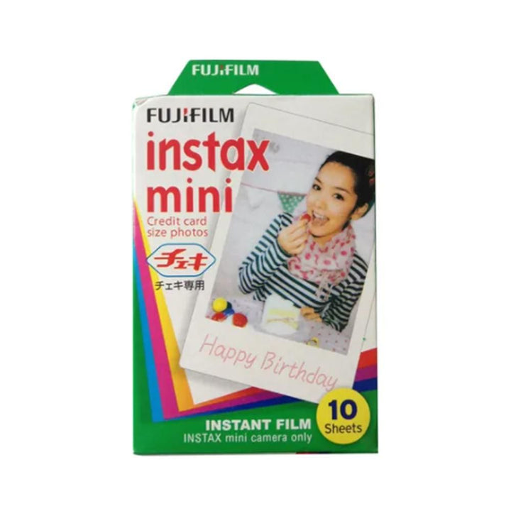 Fuji Film- Instax Mini Polaroid Film 10 Sheets Black