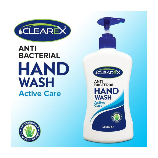 Clearex- Anti Bacterial Hand Wash 500ml Active Care